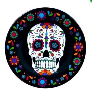 Sugar skull melamine salad plates 7.25” set of 4